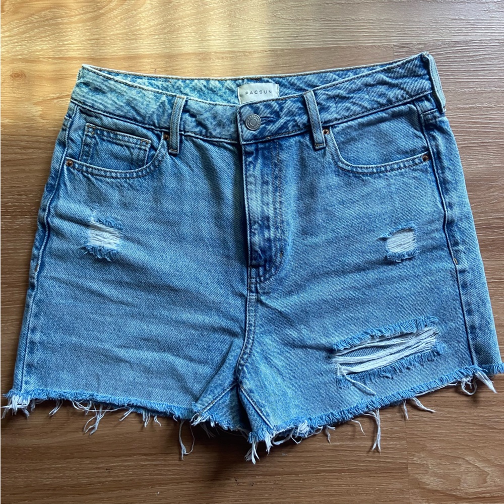 Pacific Sunwear Light Blue Denim Cutoff Shorts